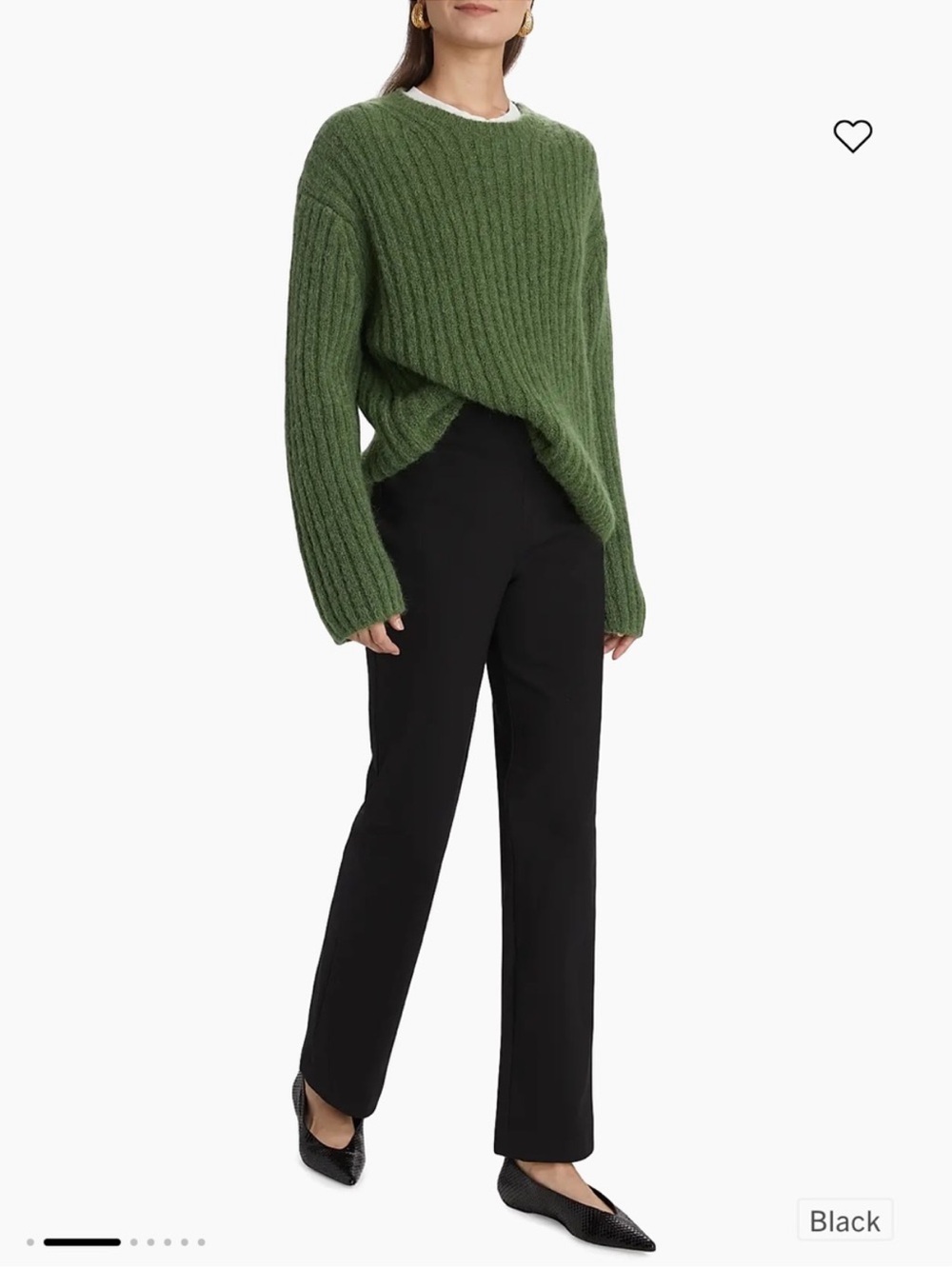 Rag & Bone 8 Simone high-rise boot-cut black dress pants office trousers pull on